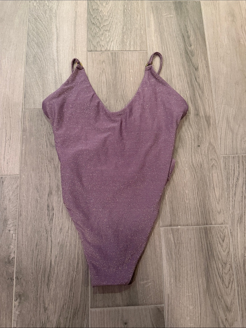 NWT Summerful Woman’s Purple Sparkle V-Neck Swimsuit Size L